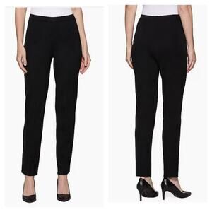 Ming Wang Straight Leg Knit Pants Black Large